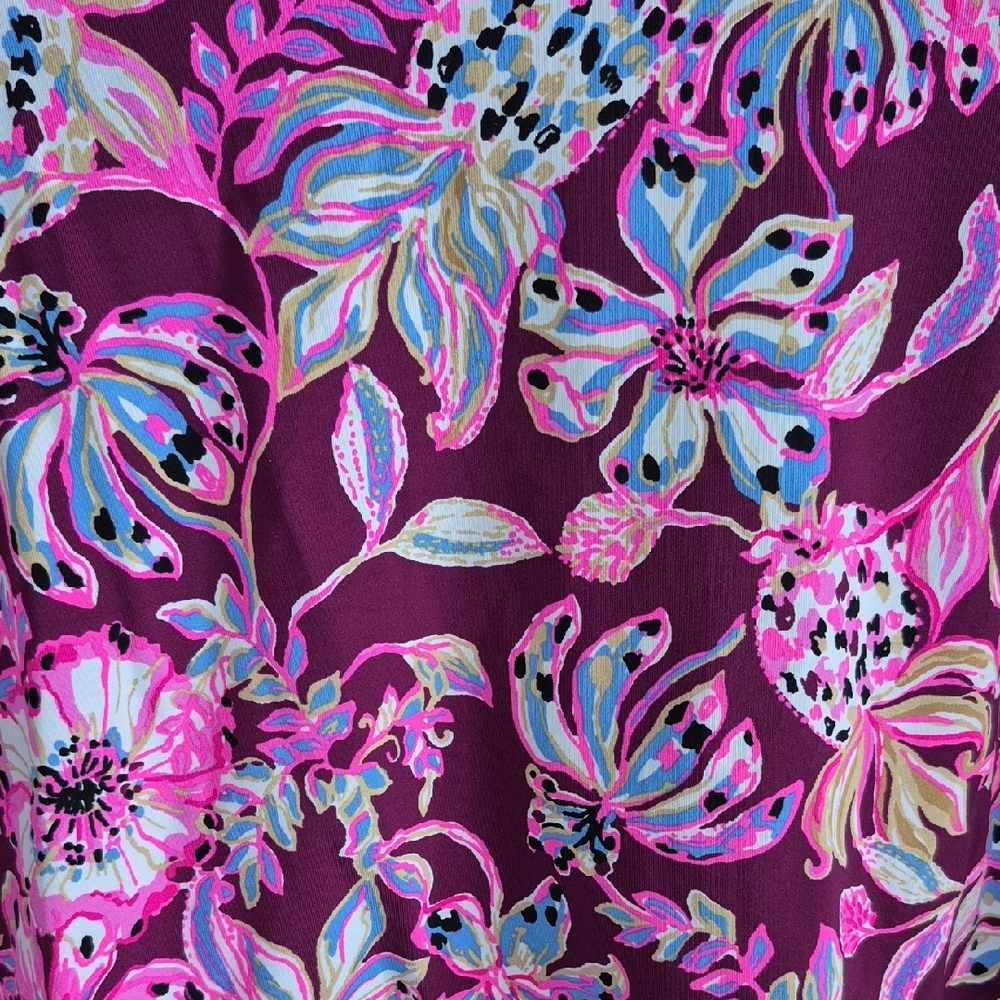 Lilly Pulitzer Pink and Purple Floral Skirt - Picture 2 of 2